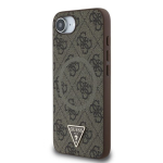 Guess PU 4G Strass Triangle Metal Logo &uuml;mbris Apple iPhone 16e jaoks
