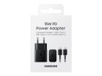 SAMSUNG laadim&ouml;&ouml;ntur 15W USB-C koos kaabliga must