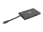 Eaton Tripp Lite seeria USB-C s&uuml;learvuti dokkimisjaam - HDMI, VGA, GbE, 4K @ 30 Hz, Thunderbolt 3, USB-A, USB-C, PD laadimine 3.0, must USB-C 3.1 /
