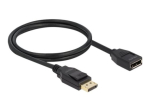 Delock DisplayPort Laiendus Kaabel 1m Must