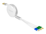 Delock USB Kaabel 1.13m Valge