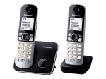 Panasonic KX-TG6812 Juhtmata Telefonitalitamata Kutsuidentunnistus Must