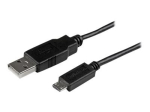 StarTech.com 1m mobiilne laadimiss&uuml;nkroon USB-st Slim Micro USB kaabel must