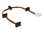 Delock Toiteadapter 40cm Must Punane Kollane
