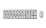Gembird KBS-WMS-01-W-CYRL Silent key Pro Business juhtmevaba lauaarvuti komplekt, valge, RU paigutus