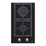 CATA pliit SCI 3002 BK gaas klaasil Numbril&uuml;liteid/toidupiirkondi 2 P&ouml;&ouml;rdnupud Must