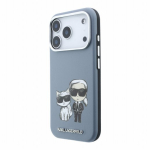 Karl Lagerfeld PU poolkatte sile Sketch Bodies Magsafe &uuml;mbris iPhone 18 Pro jaoks / Sinine