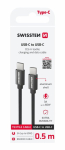 Swissten Tekstiilne USB-C / USB-C andmekabel 0.5m must
