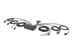 StarTech.com 2-portne kahe monitoriga HDMI KVM-kaabel, 4K 60Hz, kompaktne KVM 5ft/1.5m USB-A/HDMI/Heli integreeritud kaablid, bussi toidetud - Remo...