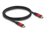 DeLOCK USB 2.0 / USB 3.2 / Thunderbolt 3 / DisplayPort 2.0 (Alt Mode) USB Type-C kaabel 80cm Must Punane