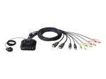 ATEN CS22H KVM/Audio/USB l&uuml;liti deski