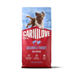 CARNILOVE Kuiv Koeratoit Aktiivne Vasts&uuml;ndinu Laks & Kalkun 12kg