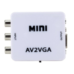 RoGer adapter RCA VGA signaali (+heli) &uuml;lekandeks, valge