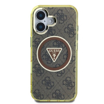 Guess IML 4G Glitter ja Triangle Logo MagSafe &uuml;mbris Apple iPhone 16 jaoks