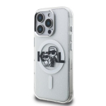 Karl Lagerfeld IML Glitter Karl and Choupette Sketch MagSafe &uuml;mbris Apple iPhone 16 Pro jaoks