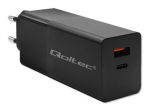 Qoltec Adapter 100Watt 1xUSB-A 2.0 1xUSB-C