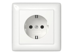 Gira Standard 55 vooluadapter - eelinstallitud, kaadriga - 1 pistikupesa - puhtvalge