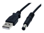 StarTech.com 2m USB t&uuml;&uuml;pi M toruvarras kaabel - USB to 5.5mm 5V DC kaabel