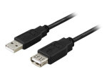DELTACO USB2-13S 3m USB pikkusjuhtme kaabel must