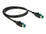 Delock 1m tugevdatud USB-kaabel must
