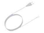Bachmann Europlug (CEE 7/16) pistik isolatsioonita traadiga valge toitekaabel