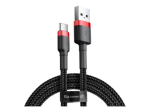 Baseus Cafule USB 2.0 kuni USB Type-C kaabel, 2m, must