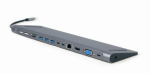 Gembird A-CM-COMBO9-01 USB Type-C 9-in-1 multi-port adapter, space grey