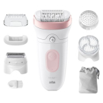 Braun Epilator Silk-&eacute;pil Series 7 7-060 Operating time (max) 40 min Number of power levels 1 Wet & Dry White/Pink