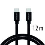 Swissten Tekstiil Universal Quick Charge 3.1 USB-C kuni USB-C andme- ja laadimiskaabel 1.2m