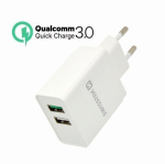 Swissten Reisilaadija Qualcomm 3.0 Quick Charge + Smart IC koos 2x USB 30W v&otilde;imsusega