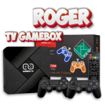 RoGer TV m&auml;ngukast G5 retro m&auml;ngukonsool x2 kontrollerit / 64GB / 4K / 10 emulaatorit / 30000+ m&auml;ngu
