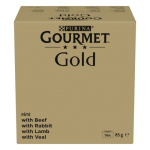 PURINA GOURMET GOLD Mus Mix 4 maitset - m&auml;rgkassitoit - 96x85g