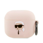 Karl Lagerfeld KLA3RUNIKP AirPods 3 kate Silikoon Karl pea 3D / roosa