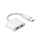 RoGer JH-032 USB-C kuni 2x USB-C Audio adapter + Laadimine