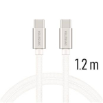 Swissten Textile universaalne Quick Charge 3.0 USB-C kuni USB-C andme- ja laadimiskaabel 1.2m