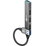 Goobay Slim 4-portine USB-A USB-A hub 4 porti helehall