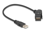 Delock USB pikenduskaabel 30cm Must