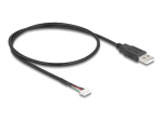 Delock USB sisemine-v&auml;line adapter 60cm must