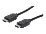 Manhattan HDMI kaabel koos Ethernetiga, 4K@30Hz (k&otilde;rge kiirusega), 3m, mees-mees, must, Ultra HD 4k x 2k, t&auml;ielikult varustatud, kullatud kontaktid...
