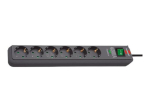 brennenstuhl Eco-Line 6-pinne &uuml;lespande kaitse 16A must