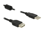 Delock USB pikenduskaabel 50cm must