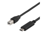 DELTACO USB t&uuml;&uuml;p-C kaabel 1m must