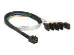 DeLOCK Serial Attached SCSI (SAS) sisene kaabel must valge 50cm