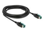 Delock 3m tugevdatud USB-kaabel must
