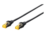 DIGITUS Professional CAT 6a Kaitstud foolium- ja vasktr&otilde;mbelis SFTP 50cm &uuml;henduskabel Black