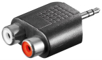 Goobay RCA adapter. AUX-pistik 3,5 mm mees kuni 2 stereo emas