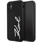 Karl Lagerfeld KLHCN61SKSVGK Silicone Signature Hardcase iPhone 11/XR 6.1" jaoks / must