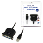 Logilink USB 2.0 adapter paralleelportile (LPT) DB25 , 1,8m USB-A LPT USB A mees DB25