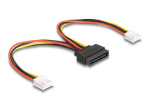 DeLOCK 15 Pin Serial ATA Power (Male) to 4-PIN Mini-Power Connector (Female) Adapter Red/Yellow 15cm