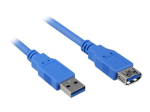 Sharkoon 3m USB 3.0 Pikenduskaabel, Must